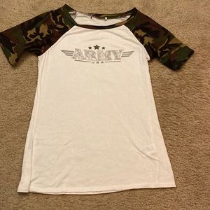 White/Camo Army Shirt